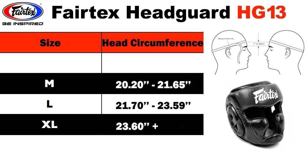 Fairtex HG13 Diagonal Headguard - Full Head Coverage, Muay Thai Kick Boxing, Made In Thailand