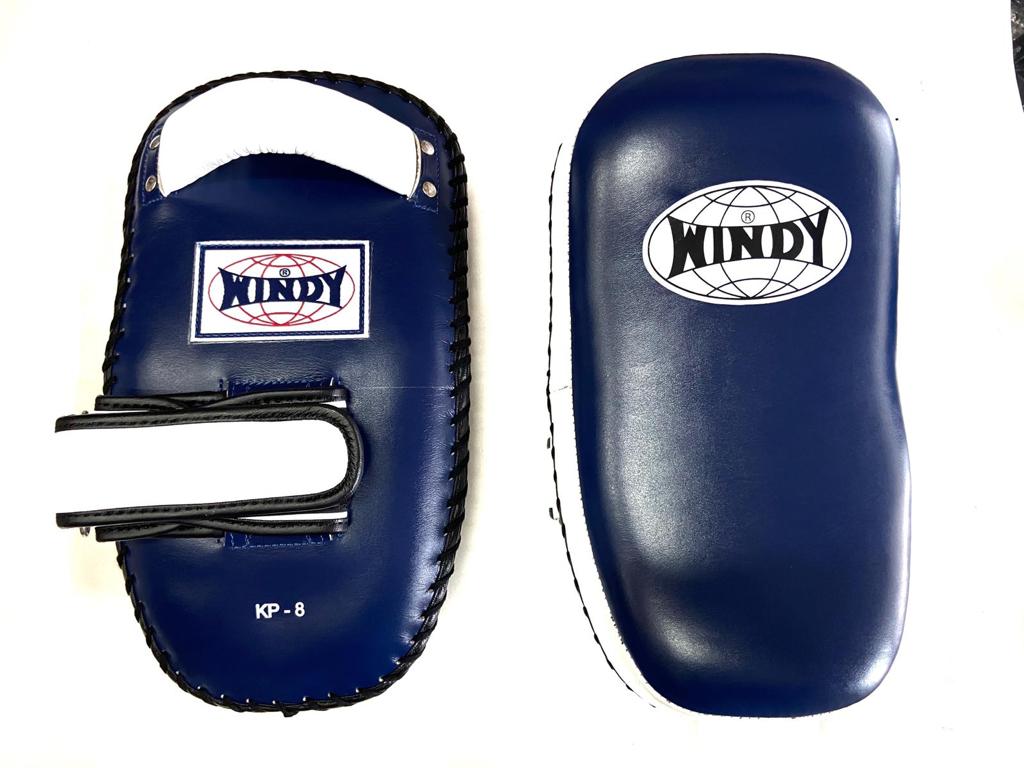 WINDY KICK PADS KP-8 LEATHER HOOK-AND-LOOP CURVED