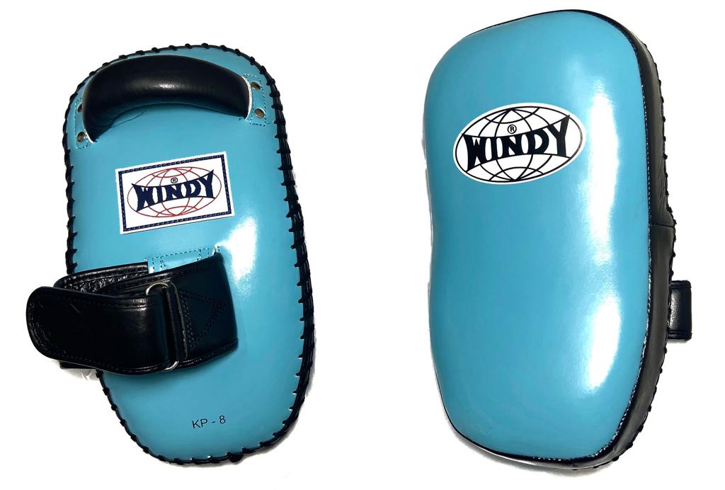 WINDY KICK PADS KP-8 LEATHER HOOK-AND-LOOP CURVED