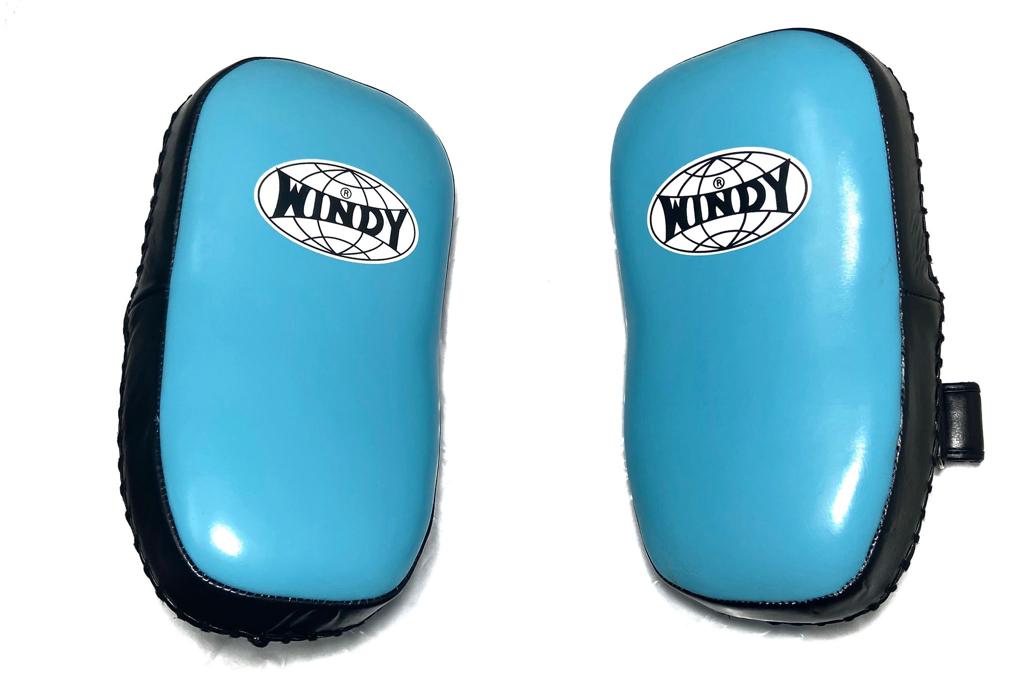 WINDY KICK PADS KP-8 LEATHER HOOK-AND-LOOP CURVED