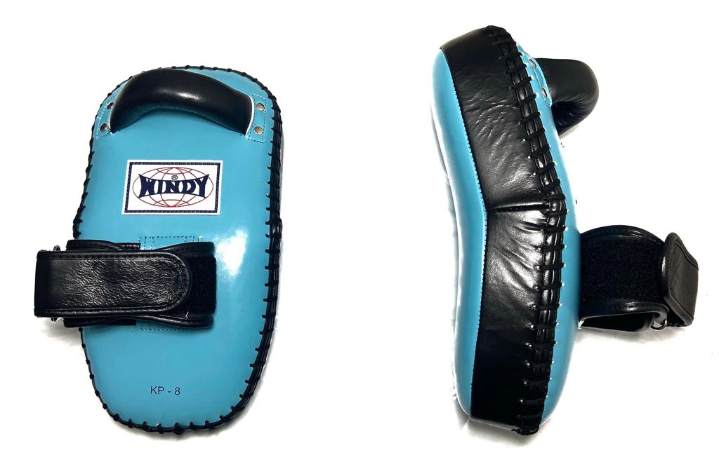 WINDY KICK PADS KP-8 LEATHER HOOK-AND-LOOP CURVED