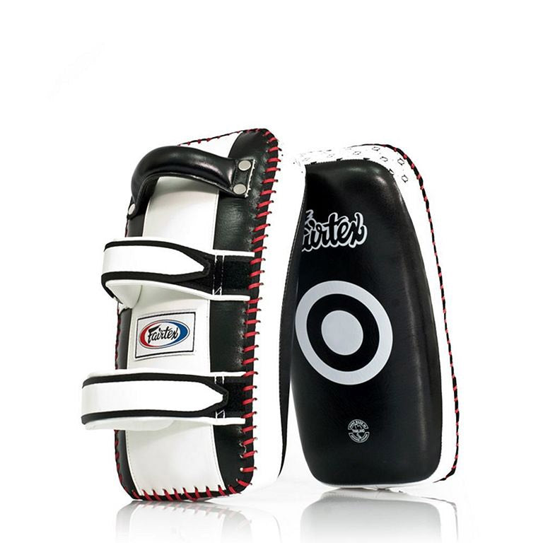 FAIRTEX KICK PADS KPLC1 KPLC2 KPLC3 KPLC4 LEATHER HOOK-AND-LOOP CURVED