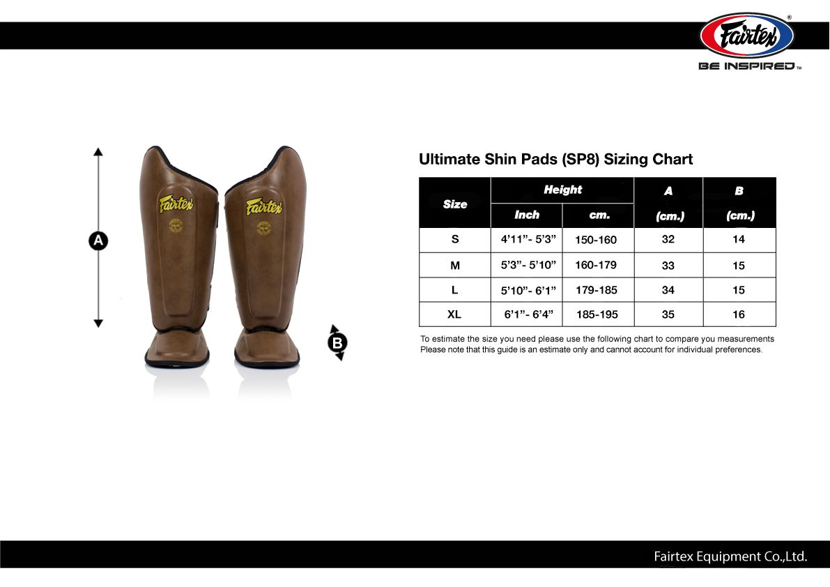 FAIRTEX SHIN PROTECTION SP8 PADS GUARDS ULTIMATE