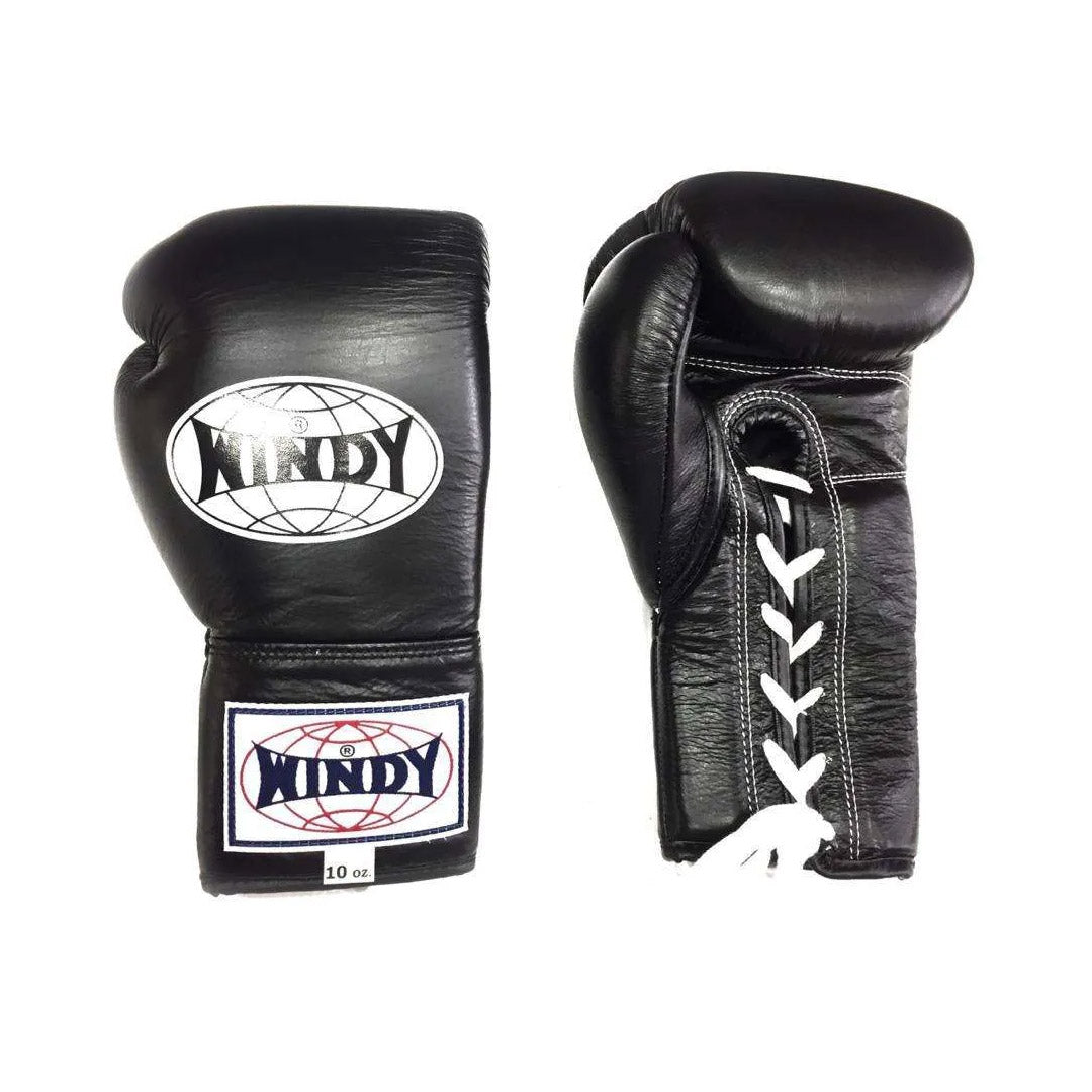 WINDY GLOVES LEATHER LACE-UP BOXING FIGHTING