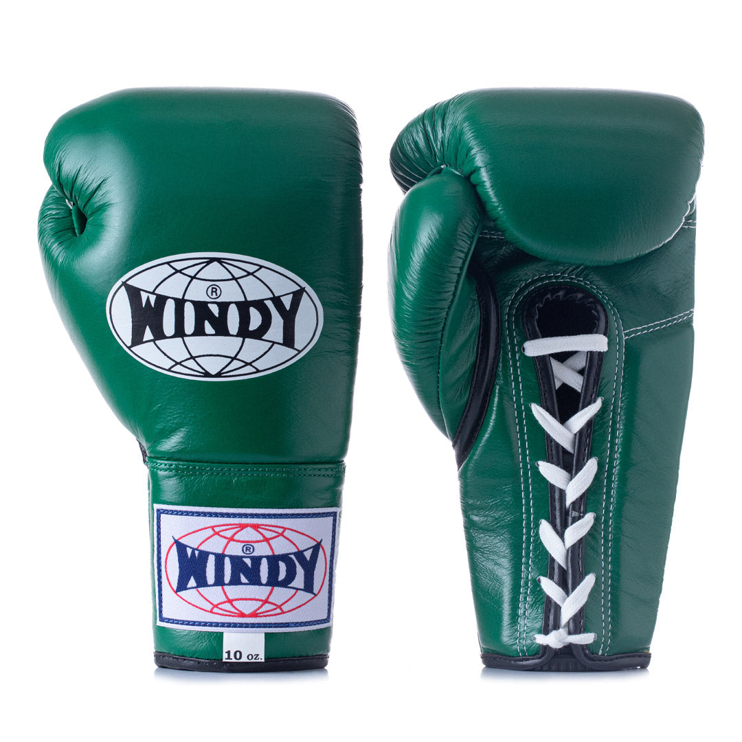 WINDY GLOVES LEATHER LACE-UP BOXING FIGHTING