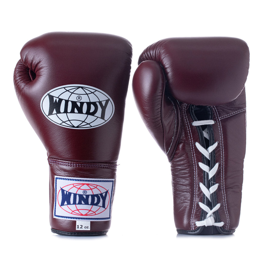 WINDY GLOVES LEATHER LACE-UP BOXING FIGHTING