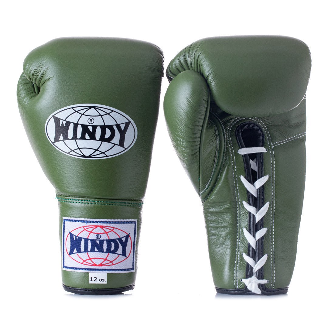 WINDY GLOVES LEATHER LACE-UP BOXING FIGHTING