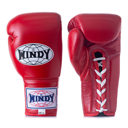 WINDY GLOVES LEATHER LACE-UP BOXING FIGHTING