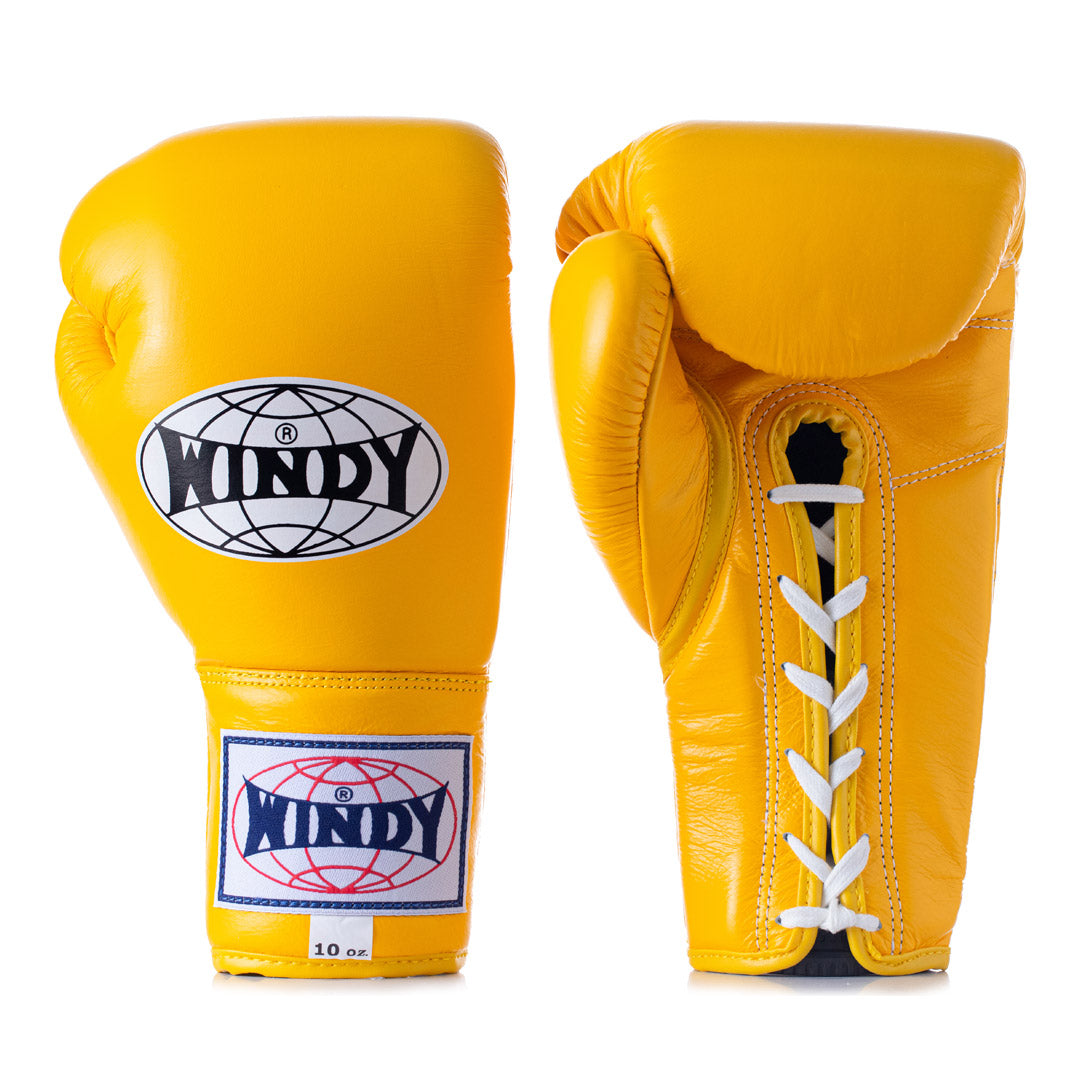 WINDY GLOVES LEATHER LACE-UP BOXING FIGHTING
